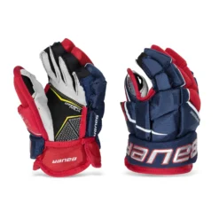 Bauer Supreme 3S Pro Junior Hockey Gloves -Bauer bauer gloves bauer supreme 3s pro junior hockey gloves navy red white 10 28743839219778