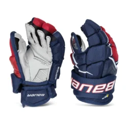 Bauer Supreme UltraSonic Intermediate Hockey Gloves -Bauer bauer gloves bauer supreme ultrasonic intermediate hockey gloves navy red white 12 28743793606722