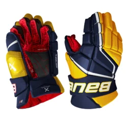 Bauer Vapor 3X Intermediate Hockey Gloves -Bauer bauer gloves bauer vapor 3x intermediate hockey gloves navy gold 12 29160828796994