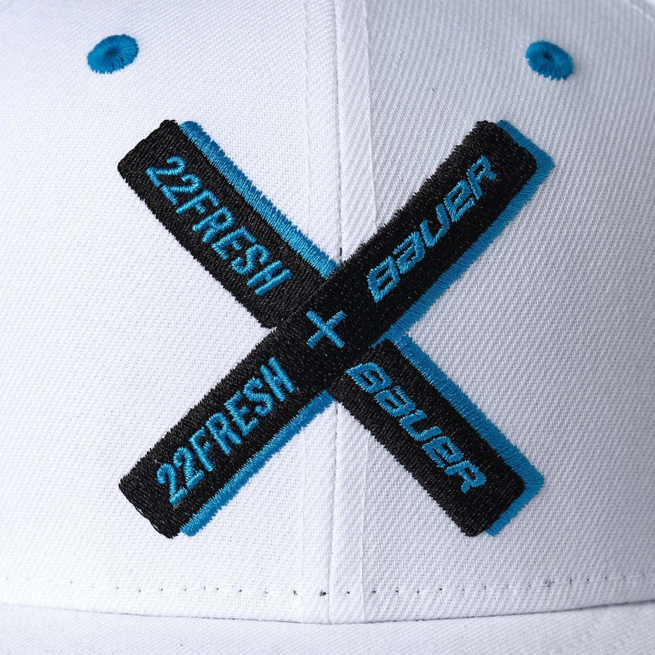 Bauer 22Fresh 9Fifty White Snapback Hat 2 Bauer 22Fresh 9Fifty White Snapback Hat - Image 2