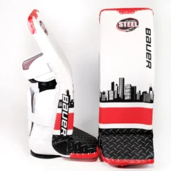 Bauer Supreme Pro Custom Senior Goalie Leg Pads - Ian Shane -Bauer bauer leg pads bauer supreme pro custom senior goalie leg pads ian shane steel l 30055529513026