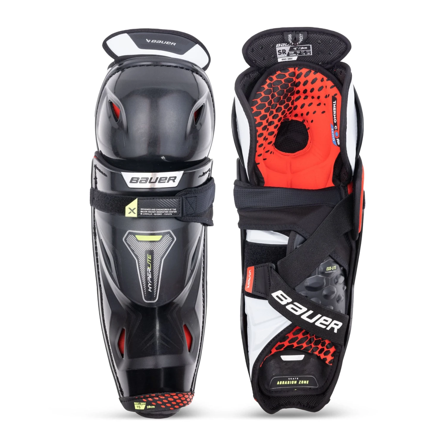 Bauer Vapor Hyperlite Intermediate Hockey Shin Guards 1 Bauer Vapor Hyperlite Intermediate Hockey Shin Guards