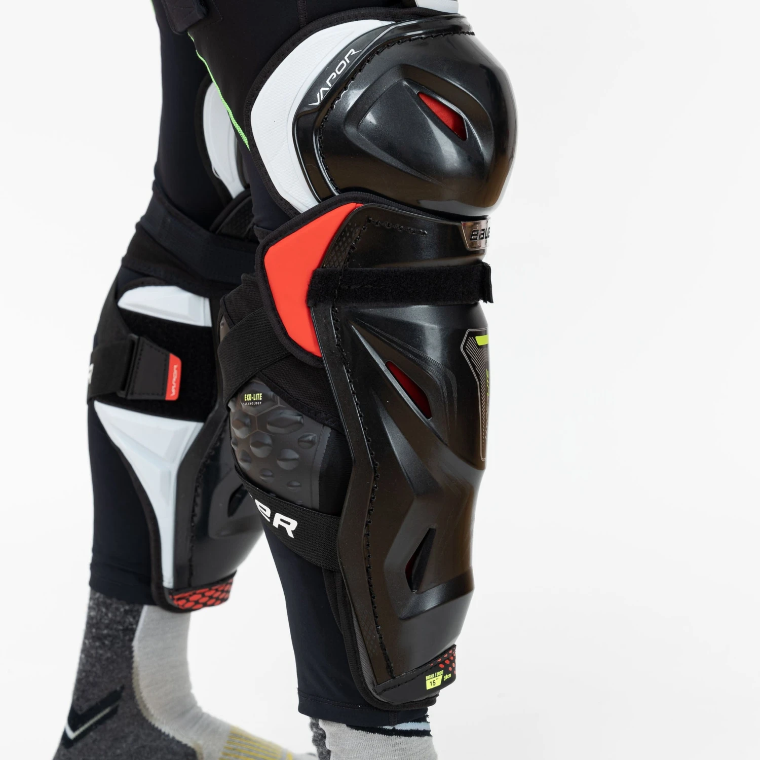 Bauer Vapor Hyperlite Intermediate Hockey Shin Guards 4 Bauer Vapor Hyperlite Intermediate Hockey Shin Guards - Image 4