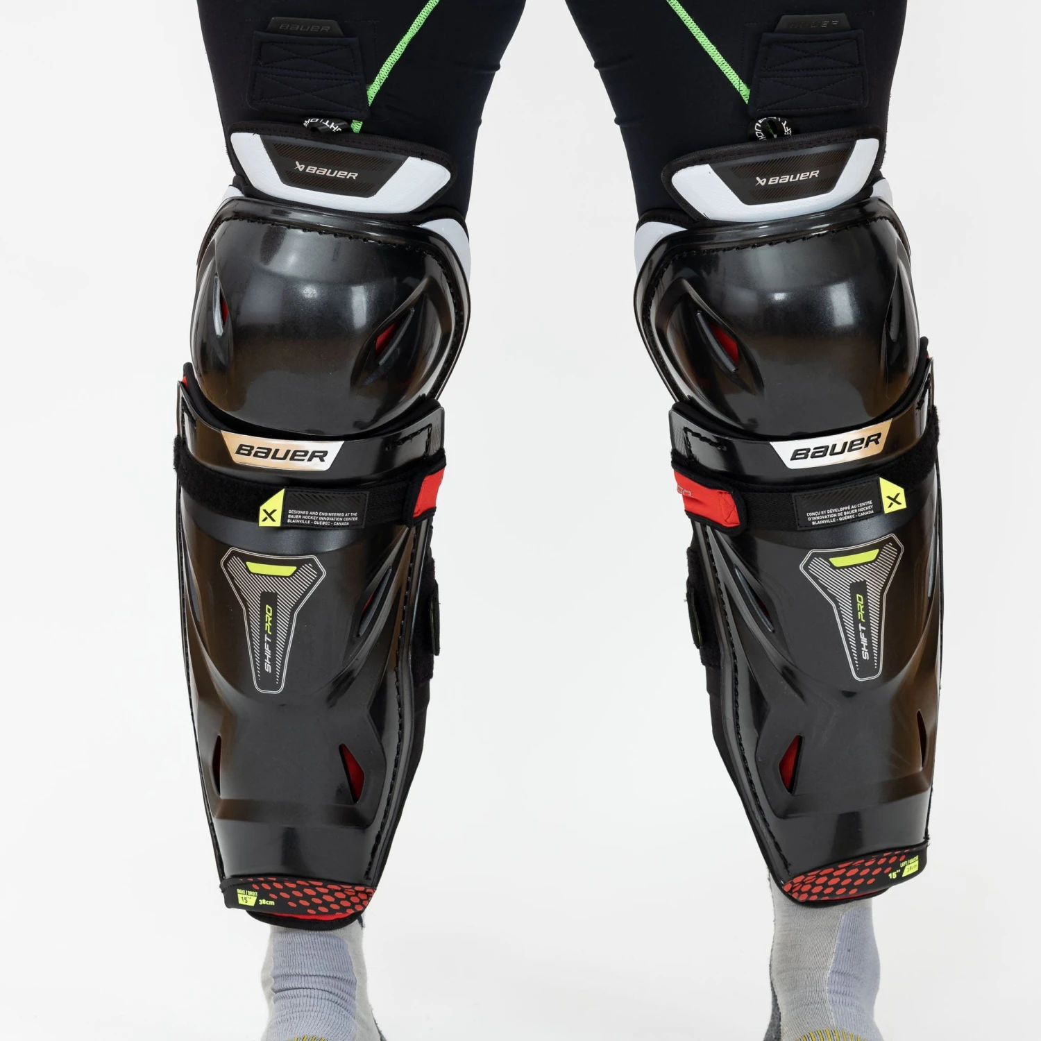 Bauer Vapor Shift Pro Senior Hockey Shin Guards 2 Bauer Vapor Shift Pro Senior Hockey Shin Guards - Image 2